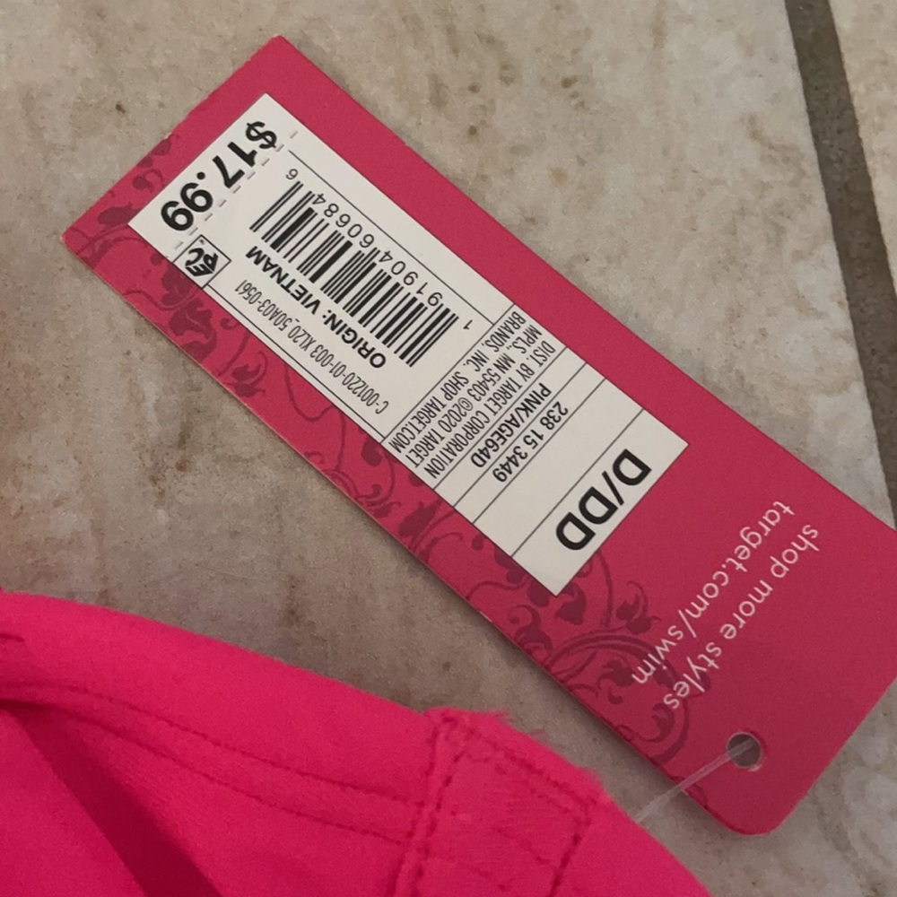 NWT XHILARATION BANDEAU SWIM TOP - Picture 2 of 3